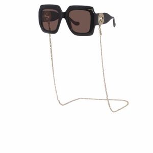 Gucci Black Sunglasses with Gold Chain